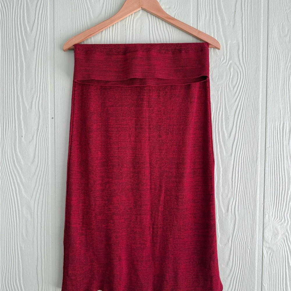 Free People Rich Burgundy Pencil Skirt